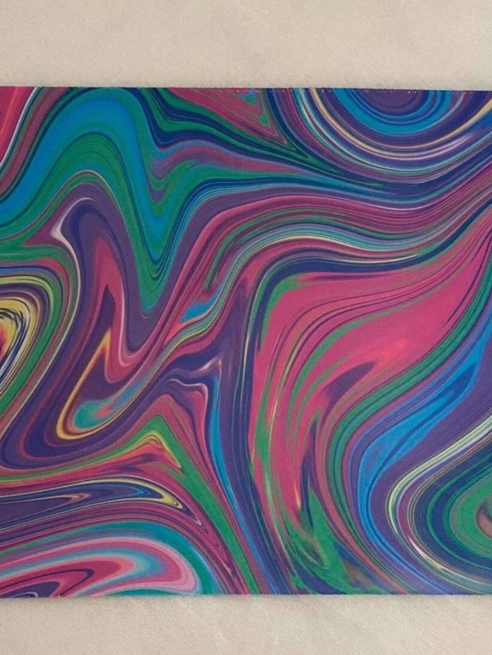 Vibrant Abstract Swirl Print in Pink, Blue & Green Mousepad